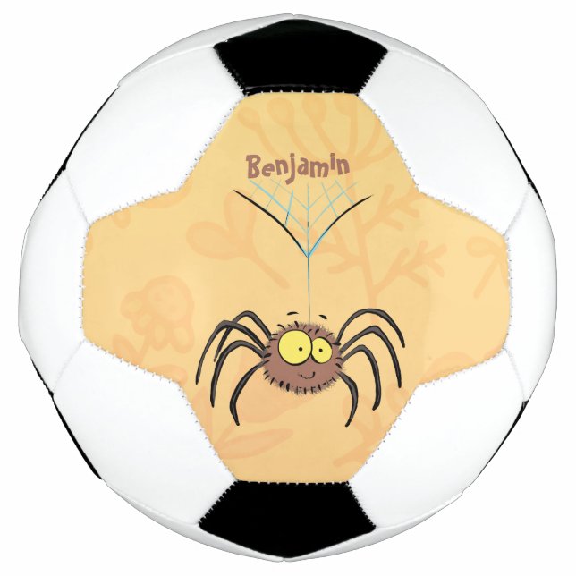 Balón De Fútbol Personalizado de araña suave y adorable (Anverso)