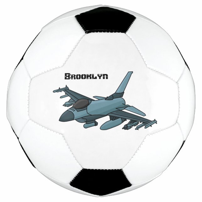 Balón De Fútbol Personalizado de avión de combate militar (Anverso)