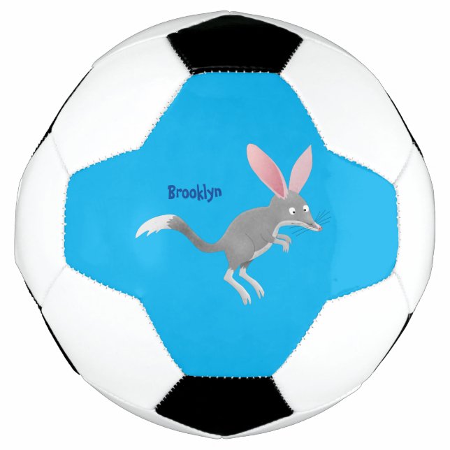 Balón De Fútbol Personalizado de bilby australiano feliz (Anverso)