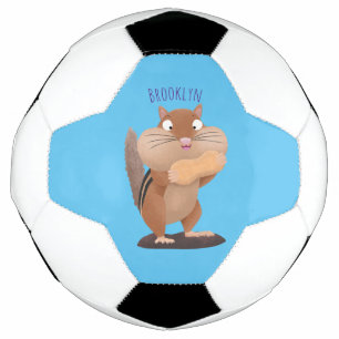Balón De Fútbol Personalizado de chipmunk de grandes mejillas grac