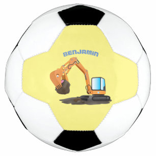 Balón De Fútbol Personalizado de excavadora de naranja cúpula