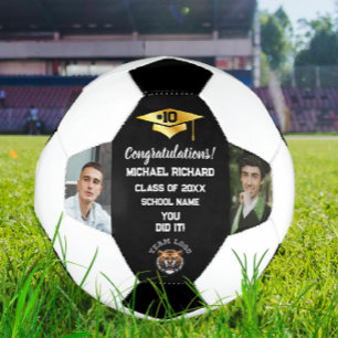 Balón De Fútbol Personalizado de fútbol graduado Foto y nombre Kee