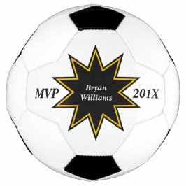Balón De Fútbol Personalizado de Gold Black Star MVP