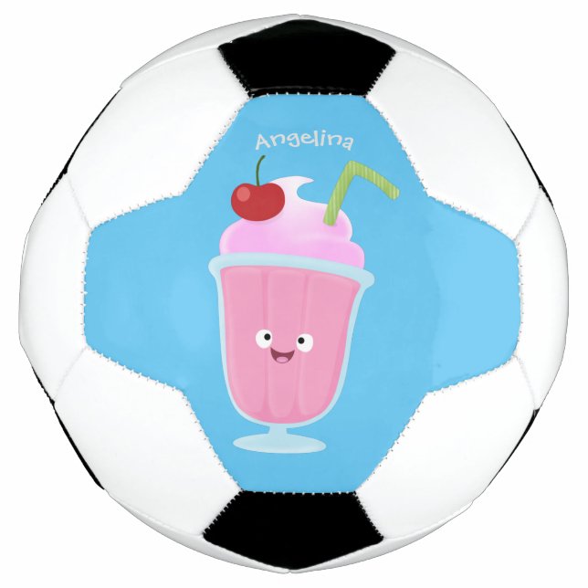 Balón De Fútbol Personalizado de helados de fresa de fresa (Anverso)