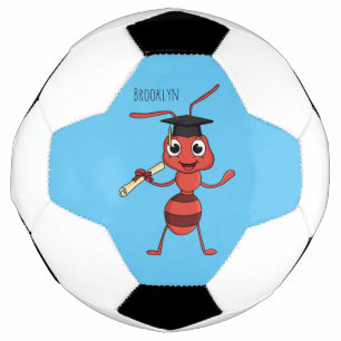 Balón De Fútbol Personalizado de hormiga roja feliz
