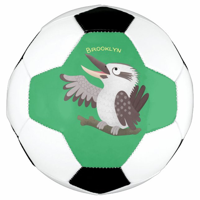 Balón De Fútbol Personalizado de kookaburra gracioso (Anverso)