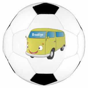 Balón De Fútbol Personalizado de la camioneta verde lima clásica