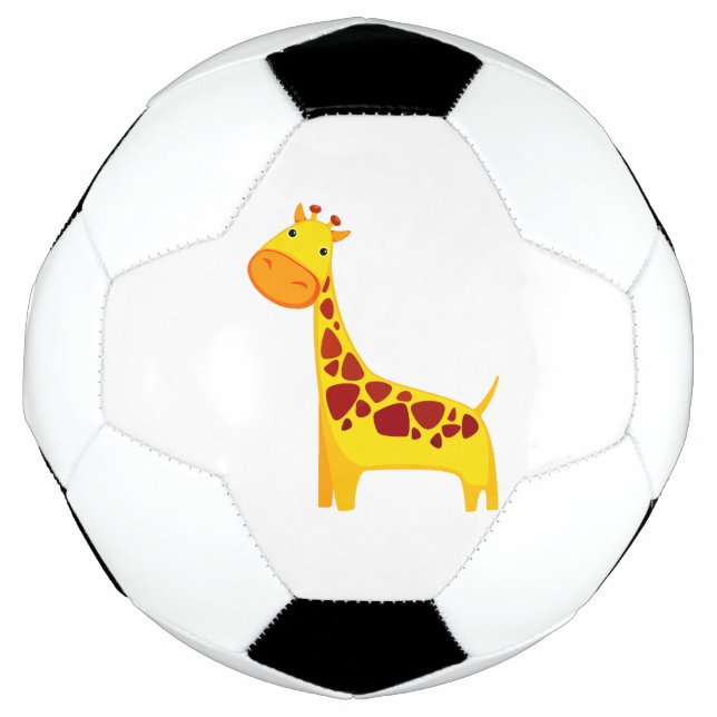 Balón De Fútbol Personalizado de la jirafa de Cute (Anverso)