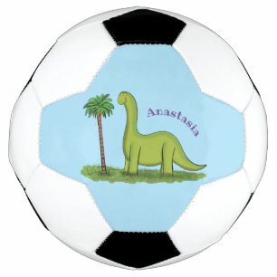 Balón De Fútbol Personalizado de los dinosaurios de brontosauro ve