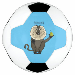 Balón De Fútbol Personalizado de mono de burro con cola de león di