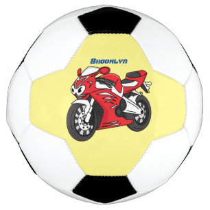 Balón De Fútbol Personalizado de motocicleta roja