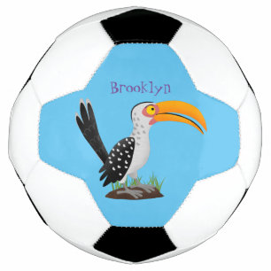Balón De Fútbol Personalizado de pájaro safari de buey amarillo di
