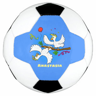 Balón De Fútbol Personalizado de pájaros de cacatúa graciosa