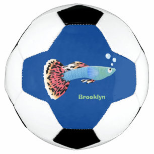 Balón De Fútbol Personalizado de peces tropicales adormilados
