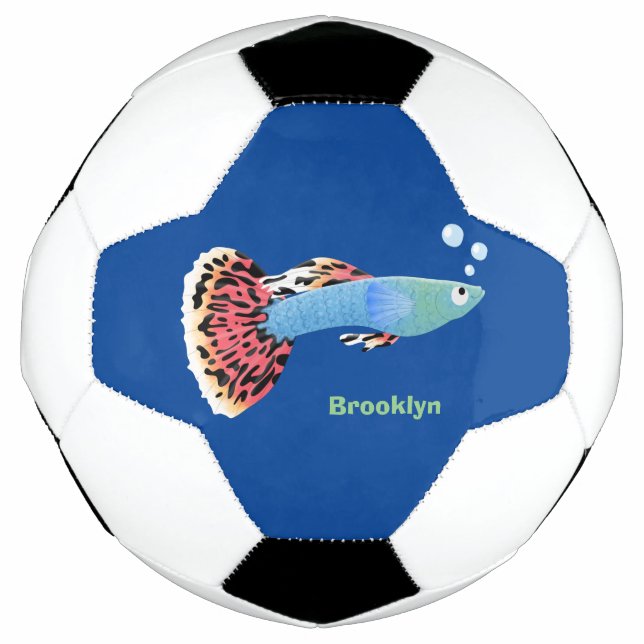 Balón De Fútbol Personalizado de peces tropicales adormilados (Anverso)