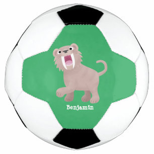 Balón De Fútbol Personalizado de Smilodon del tigre dientes de Cut