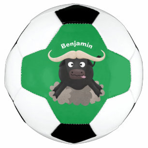 Balón De Fútbol Personalizado divertida de búfalo de agua corrient
