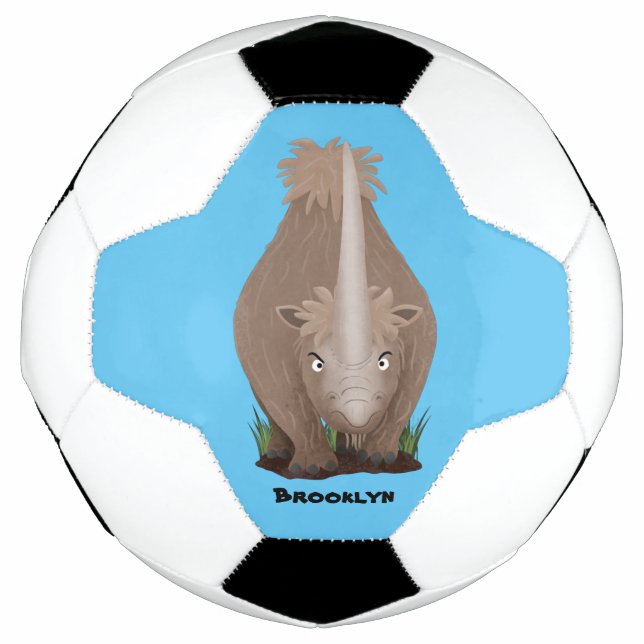 Balón De Fútbol Personalizado elasmotherium rinoceronte (Anverso)
