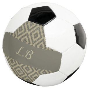 Balón De Fútbol Personalizado iniciales patrón de ladrillos de pav