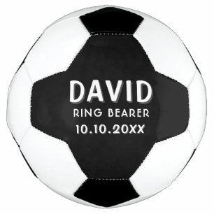 Balón De Fútbol Personalizado Nombre del portador de anillo Boda F