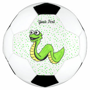 Balón De Fútbol Personalizado Serpiente vibrante amarillo verde co