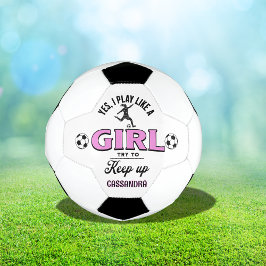 Balón De Fútbol Personalizado 'Sí, juego como un Chica' con acento