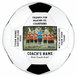 Balón De Fútbol Personalized Football Team Coach with Photo Text