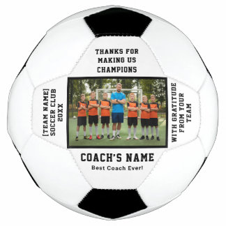 Balón De Fútbol Personalized Football Team Coach with Photo Text