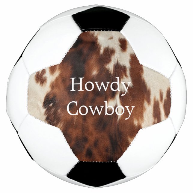 Balón De Fútbol Piel de vaca de crema marrón (Anverso)