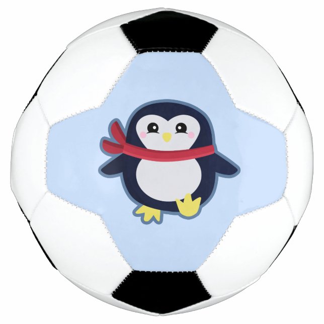 Balón De Fútbol Pingüino de Kawaii (Anverso)