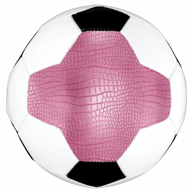 Balón De Fútbol Pink Faux Alligator Animal (Anverso)