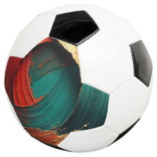 Balón De Fútbol Pintura abstracta al óleo con impasto grueso