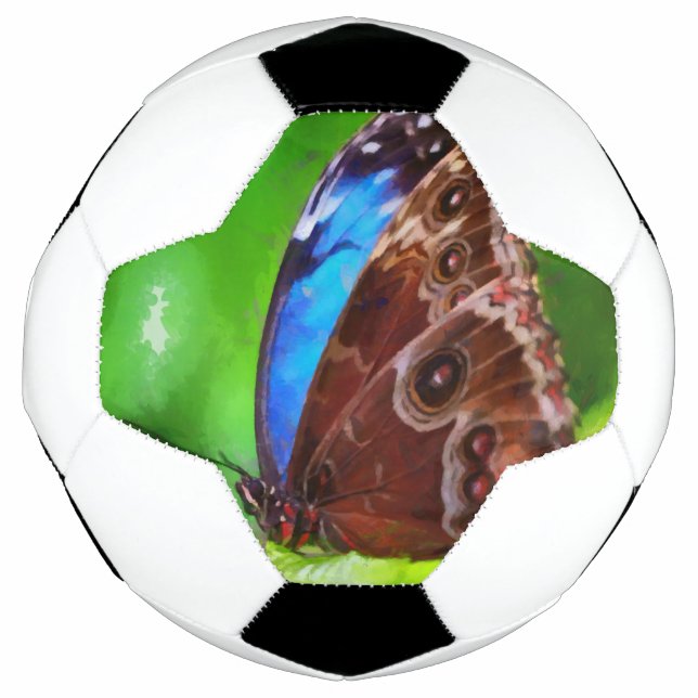 Balón De Fútbol Pintura de mariposa (Anverso)