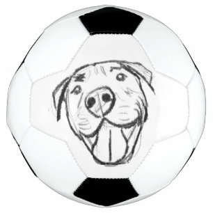 Balón De Fútbol pitbull dibujar simples amantes del perro blanco n
