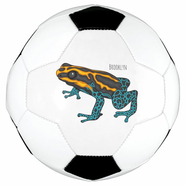 Balón De Fútbol Poison dart frog cartoon illustration  (Anverso)