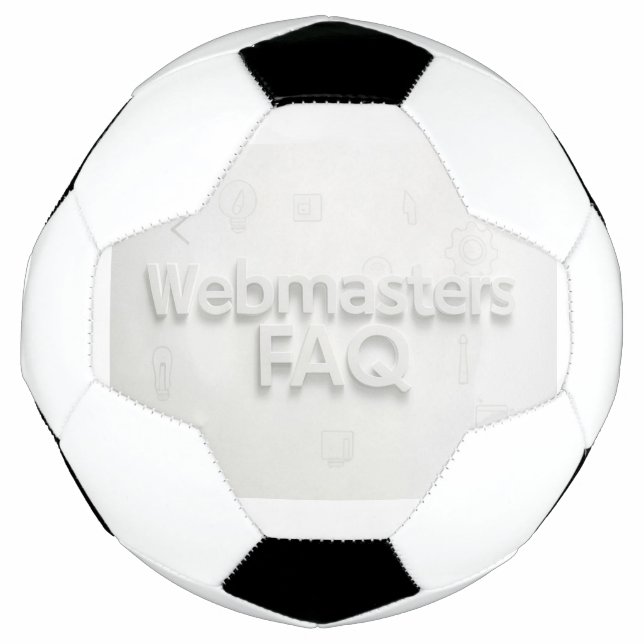 Balón De Fútbol Preguntas frecuentes de Webmasters (Anverso)