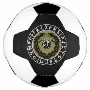 Balón De Fútbol Protección de runas vikingas de dragón