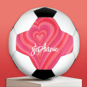 Balón De Fútbol Psicodelia Calligrafía del corazón Psicodelic Nomb