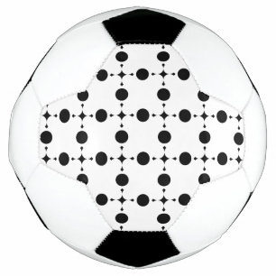 Balón De Fútbol Puntos de Polka Negro, Patrón de Punto de Polka, P