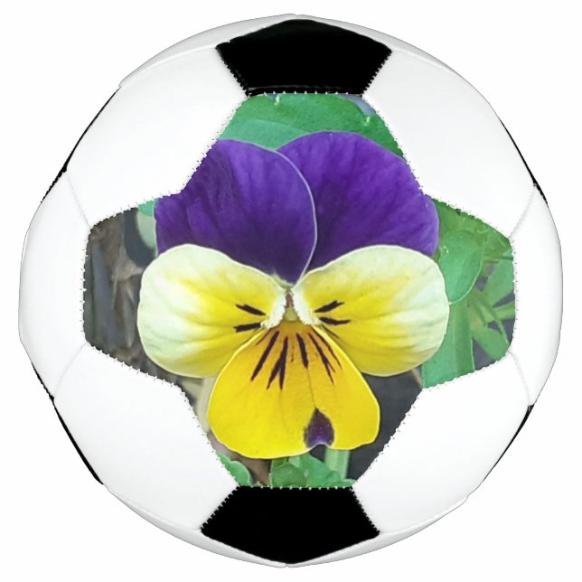 Balón De Fútbol Púrpura y amarilla (Anverso)