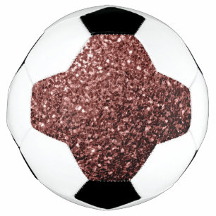 Balón De Fútbol Purpurina de imitación rojo pardo chispeando