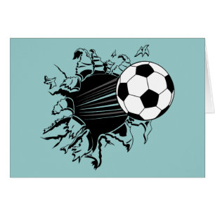 Balón de fútbol que revienta hacia fuera