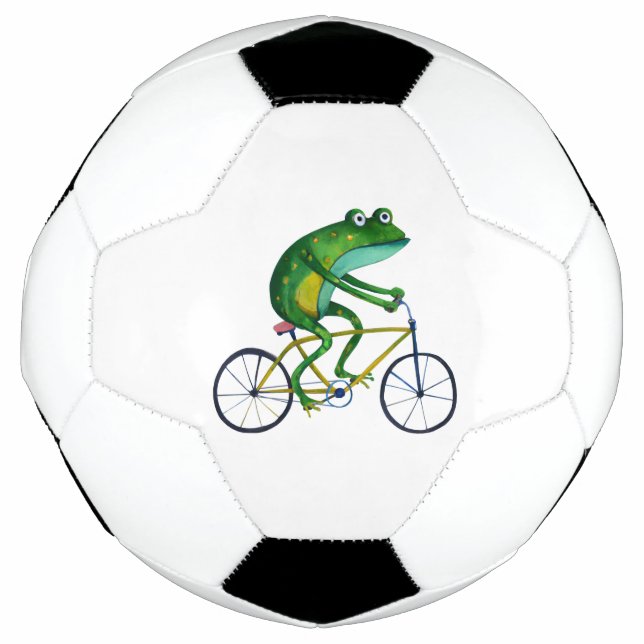 Balón De Fútbol Rana En Bicicleta (Anverso)