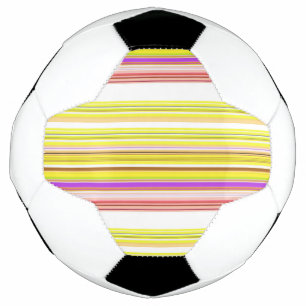 Balón De Fútbol Rayas amarillas blancas cortas