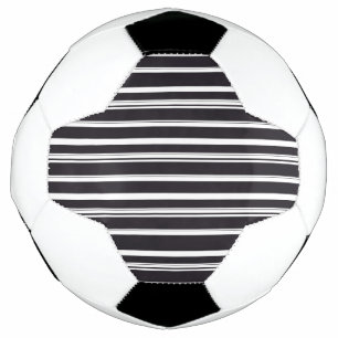 Balón De Fútbol Rayas blancas negras cortas