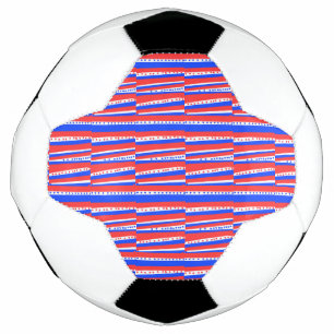 Balón De Fútbol Rayas de los círculos azules rojos