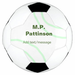 Balón De Fútbol Rayas de naranja verde agregar mensaje de texto de