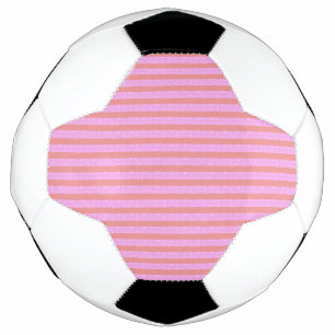 Balón De Fútbol Rayas geométricas rosadas