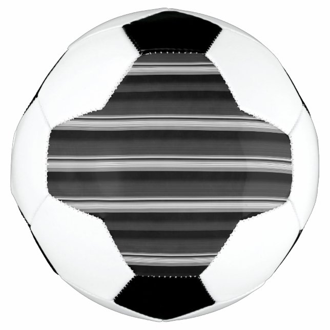 Balón De Fútbol Rayas grises negras lindas (Anverso)