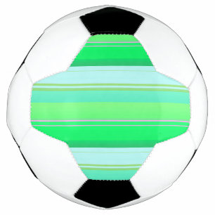 Balón De Fútbol Rayas verdes aqua lindas